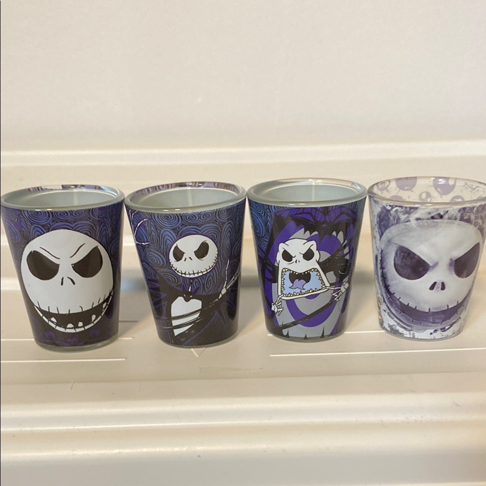 Disney Nightmare Before Christmas Shot Glass Set - Black and Purple